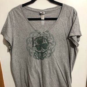 Harley Davidson Woman’s V-Neck Gray Shirt